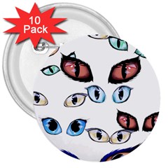 Glasses 3  Buttons (10 Pack) 