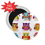 Cartoon-cute-owl-vector 2.25  Magnets (100 pack)  Front