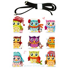 Cartoon-cute-owl-vector Shoulder Sling Bag by Jancukart