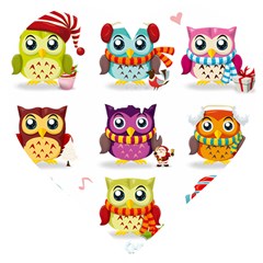 Cartoon-cute-owl-vector Wooden Puzzle Heart by Jancukart