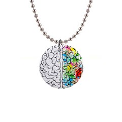 Brain-mind-psychology-idea-drawing 1  Button Necklace