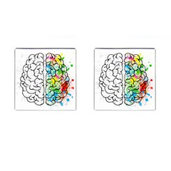 Brain-mind-psychology-idea-drawing Cufflinks (square) by Jancukart