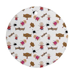 Children-wallpaper-background Ornament (round)