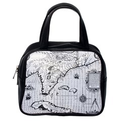 Florida-map-antique-line-art Classic Handbag (one Side) by Jancukart