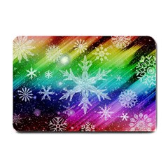 Christmas-snowflake-background Small Doormat 