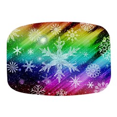 Christmas-snowflake-background Mini Square Pill Box by Jancukart