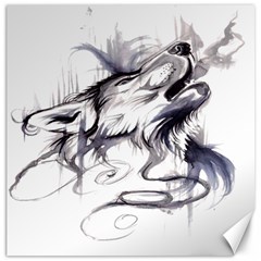 Tattoo-ink-flash-drawing-wolf Canvas 16  X 16 