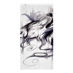 Tattoo-ink-flash-drawing-wolf Shower Curtain 36  X 72  (stall)  by Jancukart