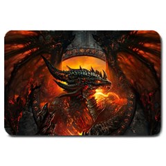 Dragon Fire Fantasy Art Large Doormat 