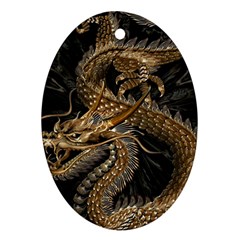 Fantasy Dragon Pentagram Ornament (oval)