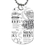 Vintage Coffee-tea-cafe-hamburger-menu-coffee-shop-menu Dog Tag (One Side) Front