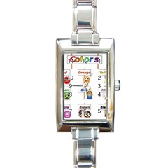 Graphic-smiley-color-diagram Rectangle Italian Charm Watch