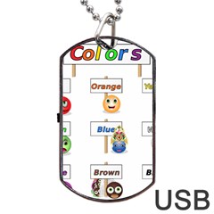 Graphic-smiley-color-diagram Dog Tag Usb Flash (one Side) by Jancukart