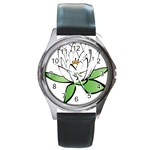 Lotus-flower-water-lily Round Metal Watch Front