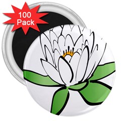 Lotus-flower-water-lily 3  Magnets (100 Pack)