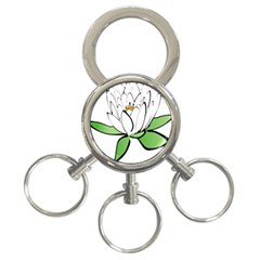 Lotus-flower-water-lily 3-ring Key Chain