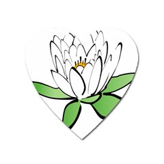 Lotus-flower-water-lily Heart Magnet