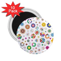 Flower Floral Pattern 2 25  Magnets (10 Pack) 