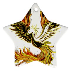 Phoenix-bird-fire-bright-red-swing Ornament (star)