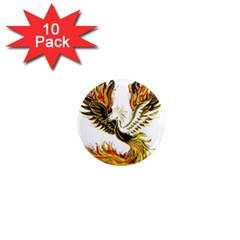 Phoenix-bird-fire-bright-red-swing 1  Mini Magnet (10 Pack) 