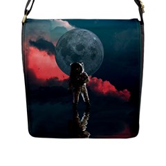 Astronaut-moon-space-nasa-planet Flap Closure Messenger Bag (l) by Jancukart