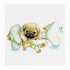 Pug-watercolor-cute-animal-dog Medium Glasses Cloth (2 Sides)
