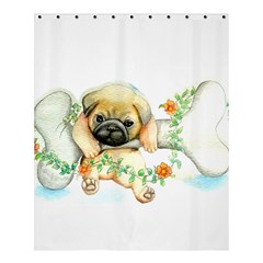 Pug-watercolor-cute-animal-dog Shower Curtain 60  X 72  (medium)  by Jancukart