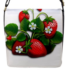 Strawberries-fruits-fruit-red Flap Closure Messenger Bag (s) by Jancukart