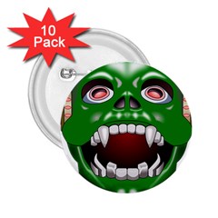 Monster-mask-alien-horror-devil 2 25  Buttons (10 Pack) 