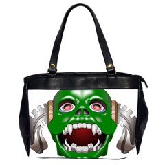 Monster-mask-alien-horror-devil Oversize Office Handbag (2 Sides) by Jancukart