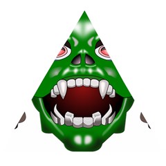 Monster-mask-alien-horror-devil Wooden Puzzle Triangle