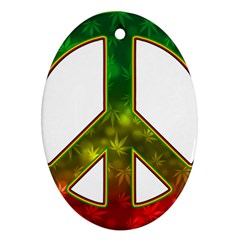 Peace-rastafarian Ornament (oval)