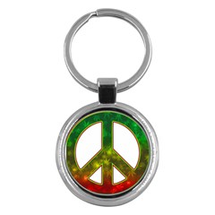 Peace-rastafarian Key Chain (round)