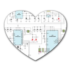 Circuits-electronics-atmel Heart Mousepads