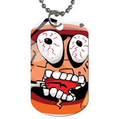 Brain Cartoon Animation Dog Tag (two Sides) by Jancukart