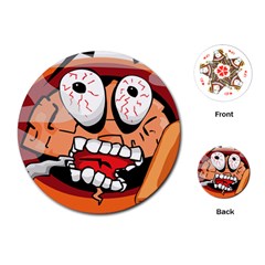 Brain Cartoon Animation Playing Cards Single Design (round)