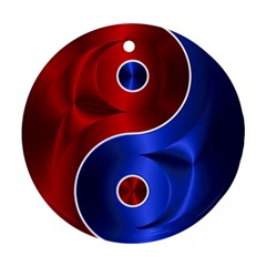 Yin Yang Eastern Asian Philosophy Ornament (round)