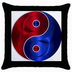 Yin Yang Eastern Asian Philosophy Throw Pillow Case (black)