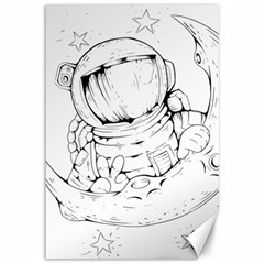 Astronaut-moon-space-astronomy Canvas 12  x 18 