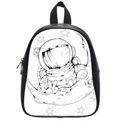 Astronaut-moon-space-astronomy School Bag (Small)