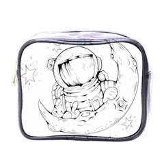 Astronaut-moon-space-astronomy Mini Toiletries Bag (One Side)