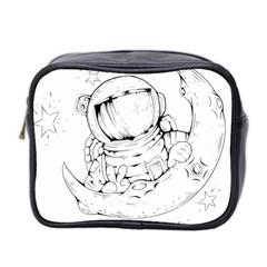 Astronaut-moon-space-astronomy Mini Toiletries Bag (Two Sides)