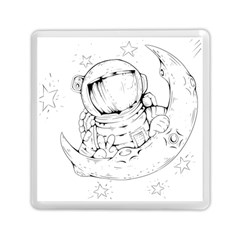 Astronaut-moon-space-astronomy Memory Card Reader (Square)
