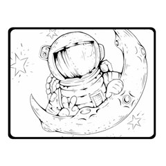 Astronaut-moon-space-astronomy Double Sided Fleece Blanket (Small) 