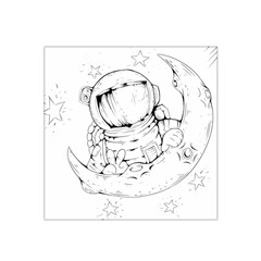 Astronaut-moon-space-astronomy Satin Bandana Scarf 22  x 22 