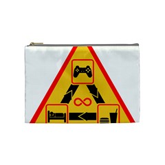 Gamer-geek-video-game-sign-fan Cosmetic Bag (medium) by Jancukart