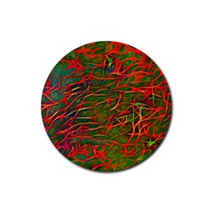 Background-pattern-texture- Rubber Coaster (round)