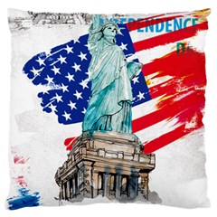 Statue Of Liberty Independence Day Poster Art Standard Flano Cushion Case (two Sides) by Jancukart