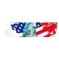 Statue Of Liberty Independence Day Poster Art Oblong Satin Scarf (16  x 60 )