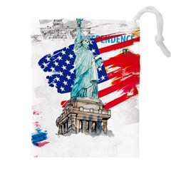 Statue Of Liberty Independence Day Poster Art Drawstring Pouch (4XL)